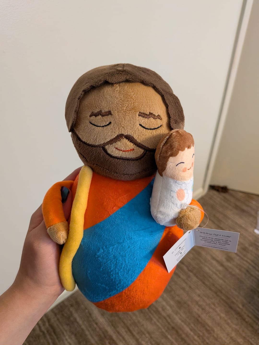 Customer photo review of St Christopher Plush Doll