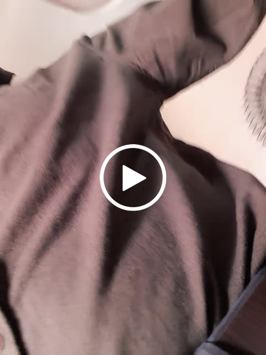 Customer video review of Dark Brown Solid-Full-Cotton Linen Shirt