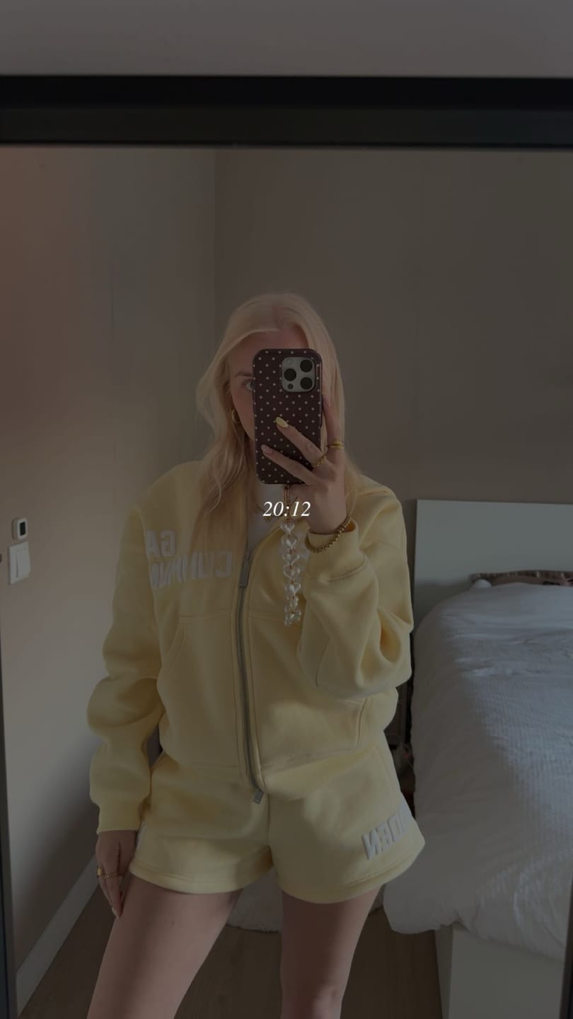 Customer photo review of GATED COMMUNITY ZIP HOODIE BUTTER YELLOW