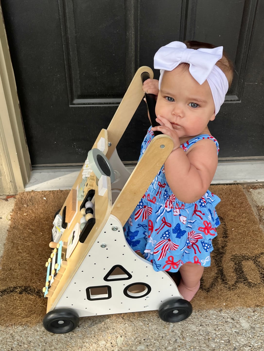 Customer photo review of Fourth of July White Luxe Bow