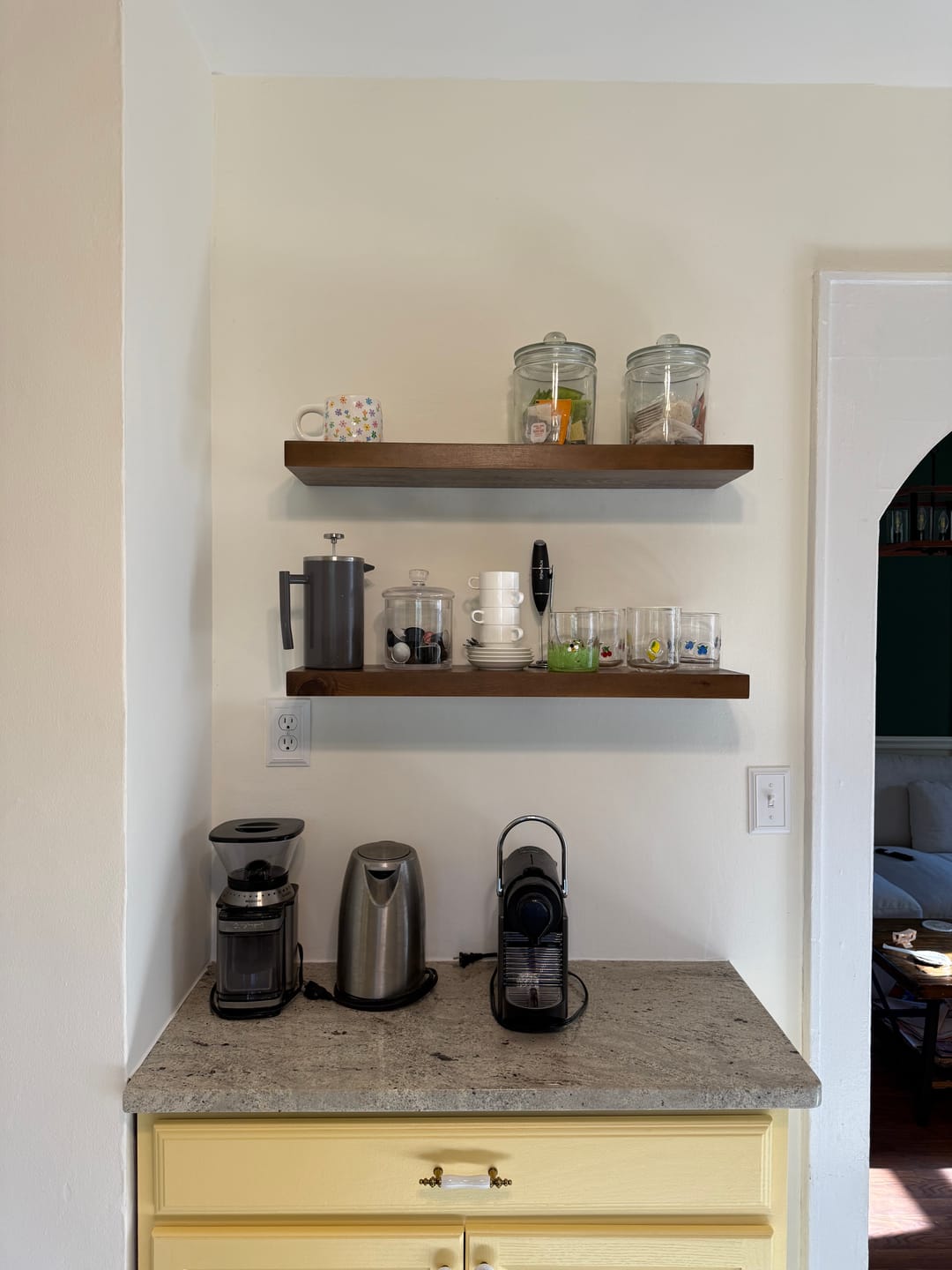 Customer photo review of Rustic Floating Shelves
