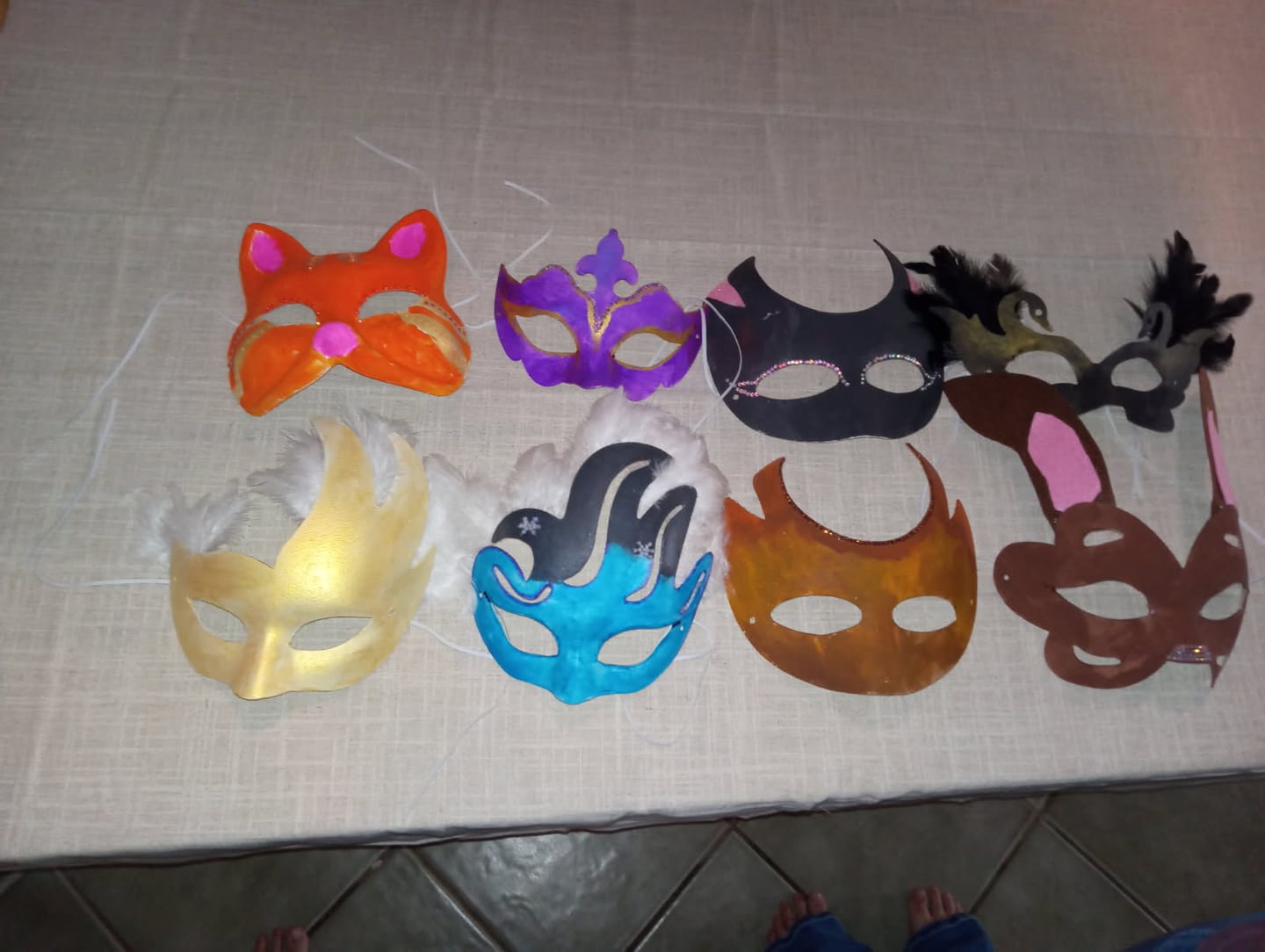 Customer photo review of Masquerade Ball/Carnival Murder Mystery Host Your Own Game Kit