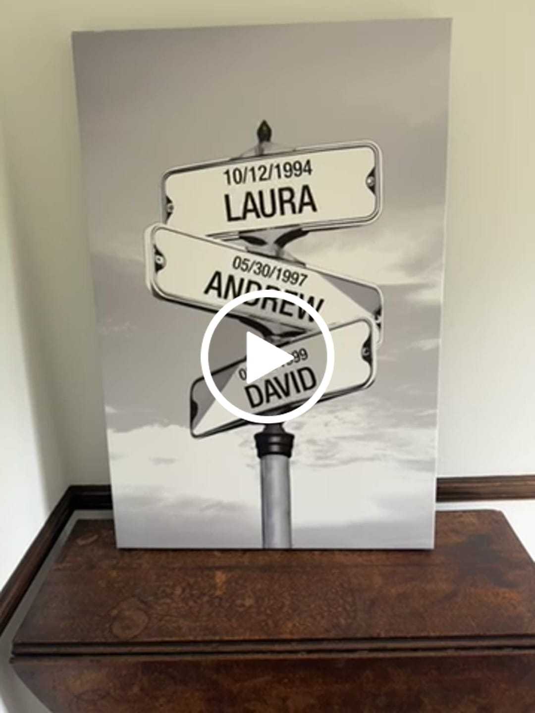 Customer video review of My Street Sign Custom Children Names Personalized Canvas Print