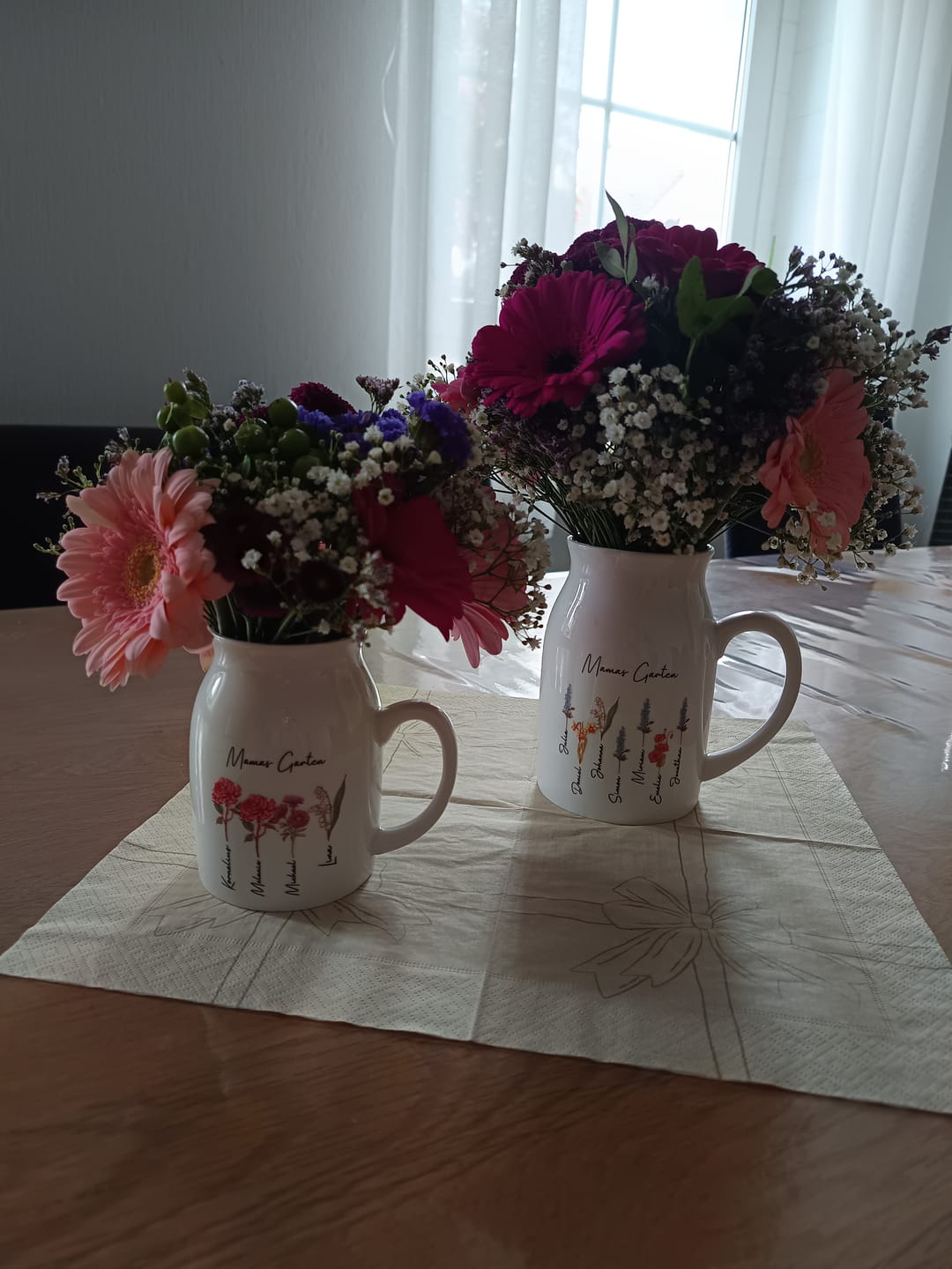 Customer photo review of Mamas Garten - Personalisierte Vase für Mama und Oma mit Geburtsblumen