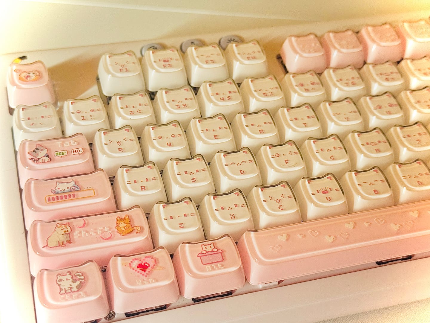 Customer photo review of KiiBOOM Mewsic Jelly Keycap Set