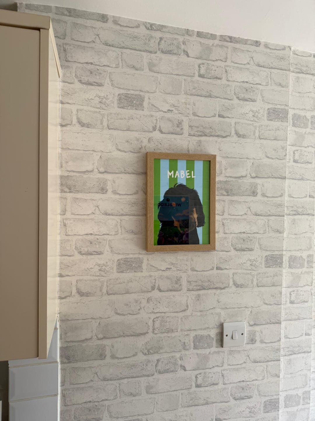 Customer photo review of Stripy | Custom Pet Portrait