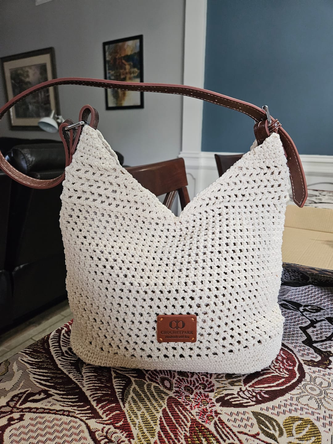 Customer photo review of CrochetPark™ Haven Hobo crochet kit