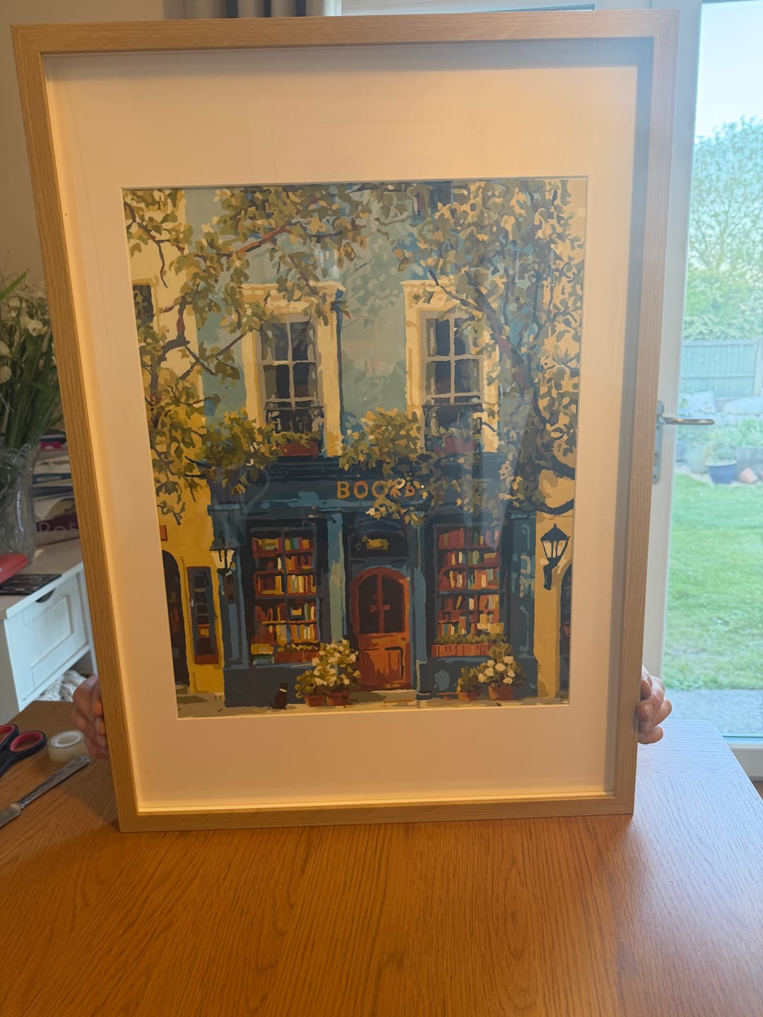 Customer photo review of The Blue Bookshop | Paint by Number