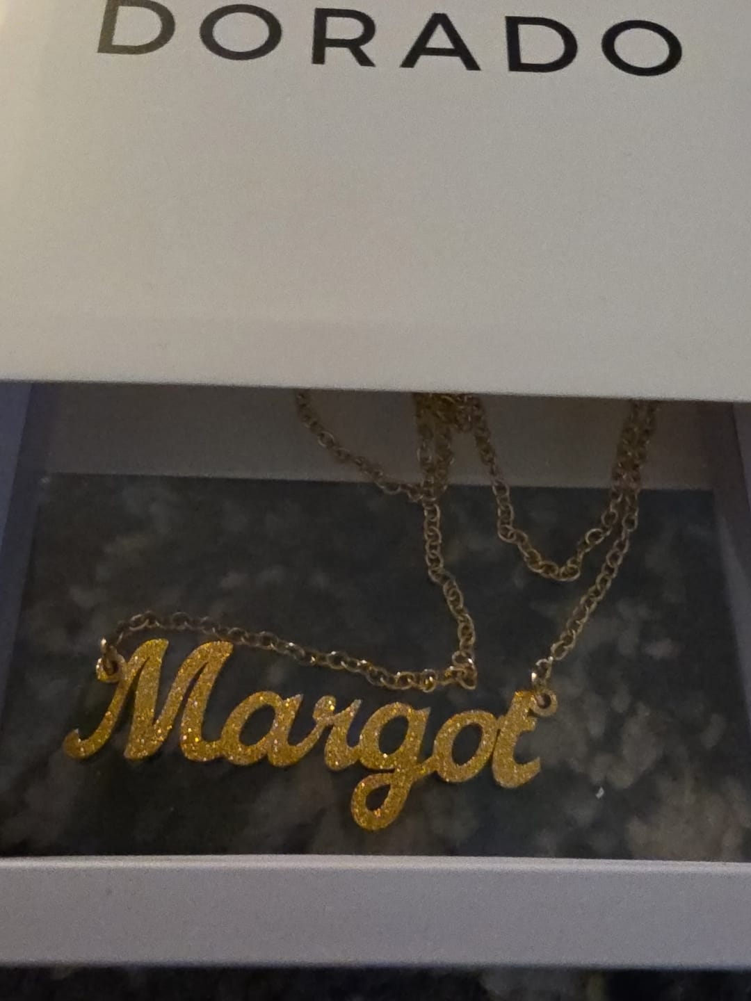 Customer photo review of Diamond Cut Name Necklace