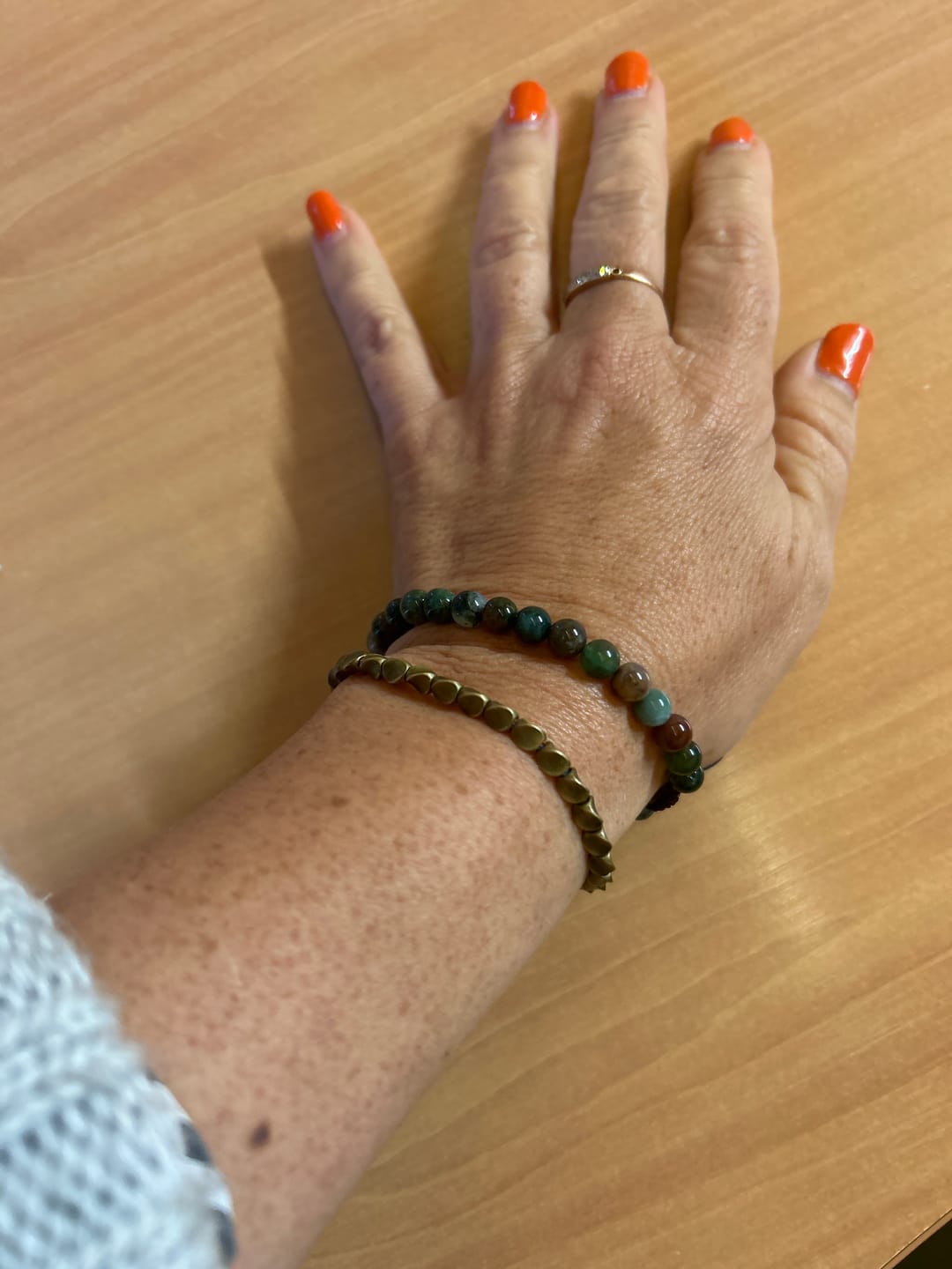 Customer photo review of Bracelet Tibétain en Perles de Cuivre