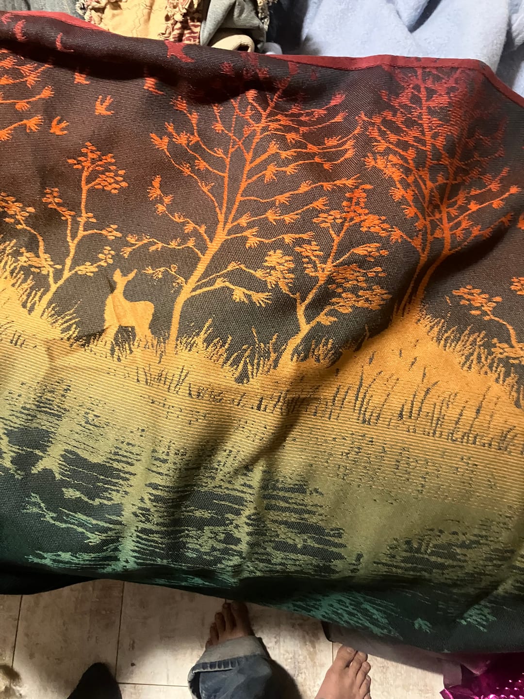Customer photo review of Reflections Sunset Woven Baby Wrap
