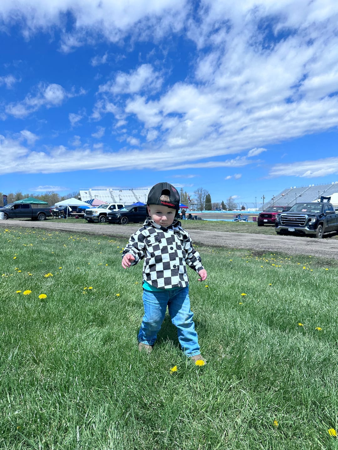 Customer photo review of Hooded Flannel in Black + Cream Checkered