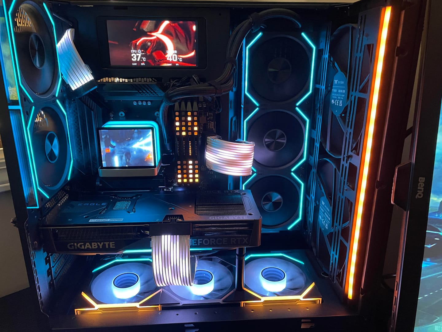 Customer photo review of Nollie FAN GC120 ARGB Cooling Fan Modular Stackable Splicing PWM Silent 120mm RGB Fans 26LED
