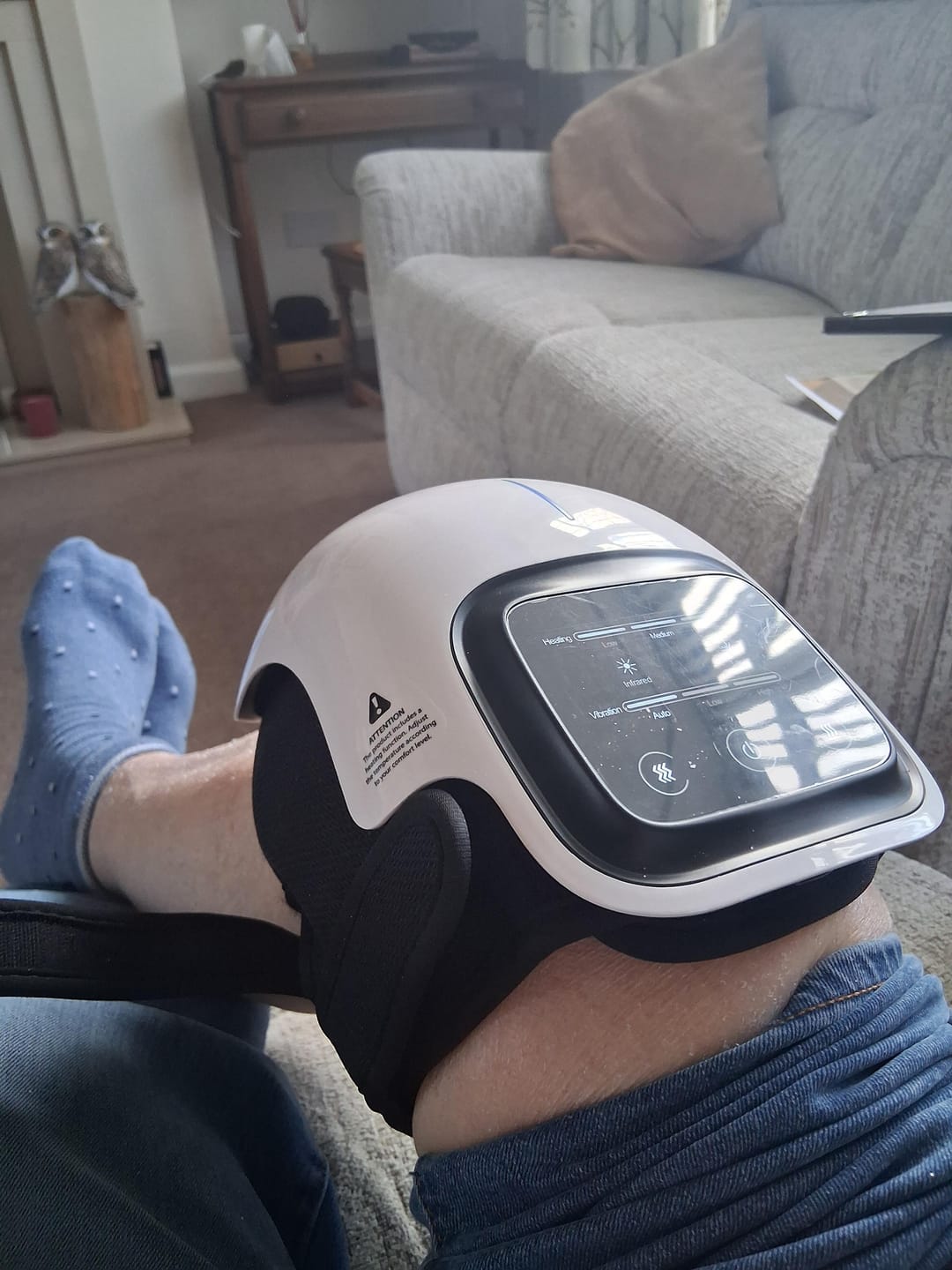 Customer photo review of Knee Massager - Infrared | Heat | Vibration