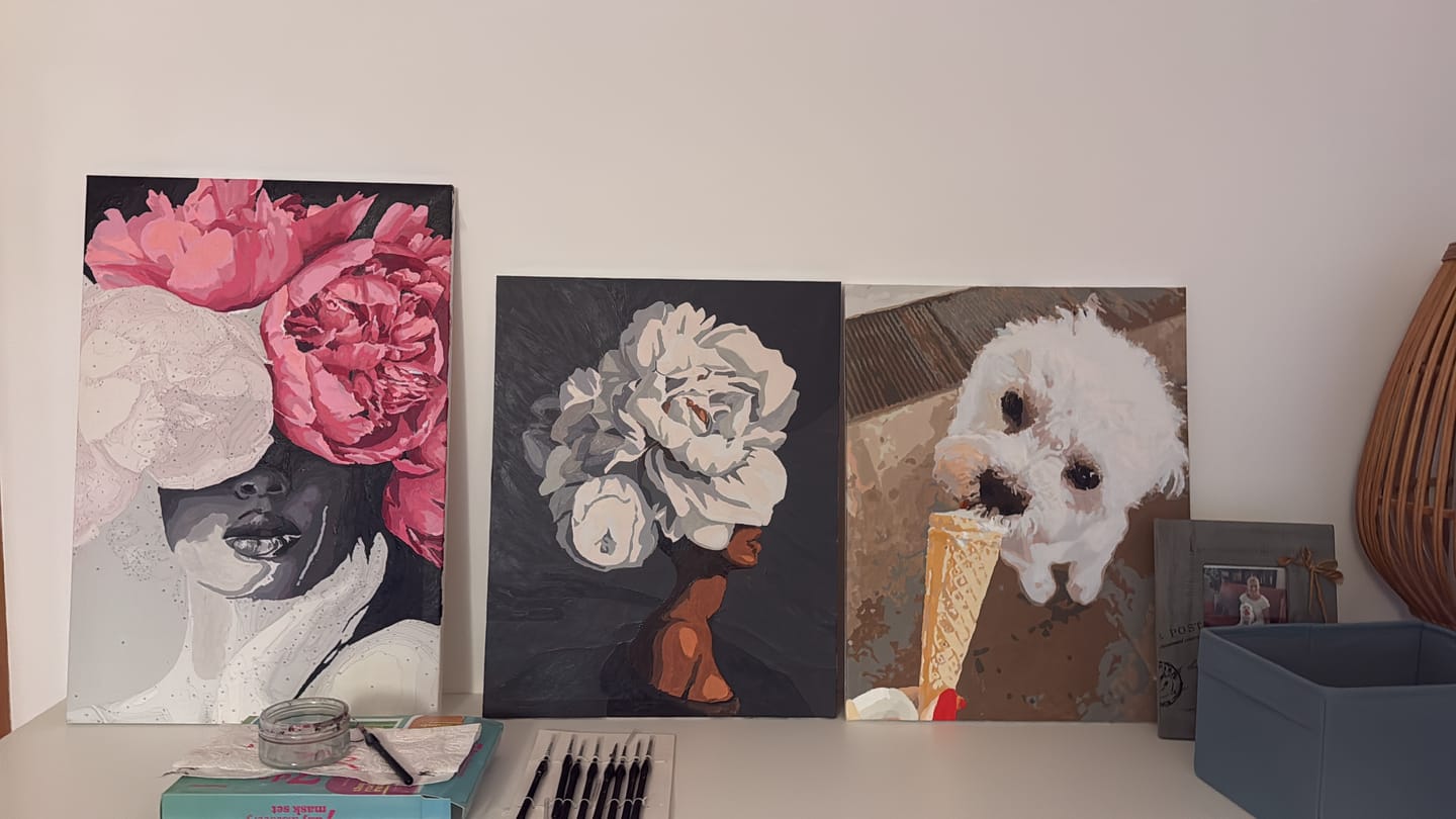 Customer photo review of Malen nach Zahlen - Noir Woman - Premium Painting