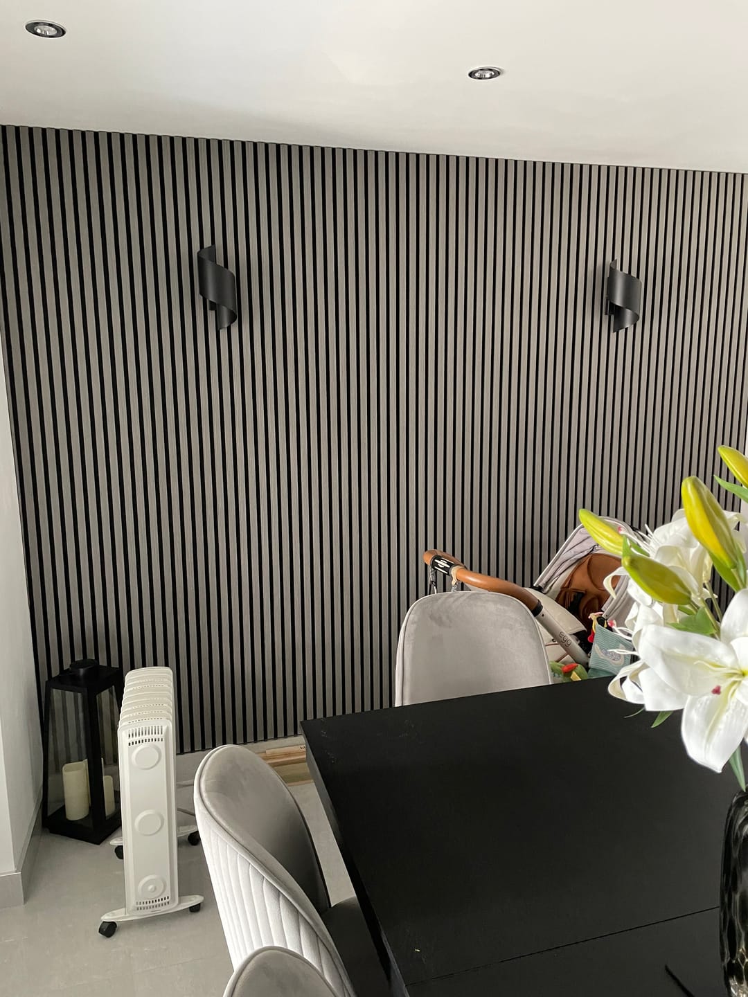 Customer photo review of Premium Acoustic Wall Panels - Light Grey