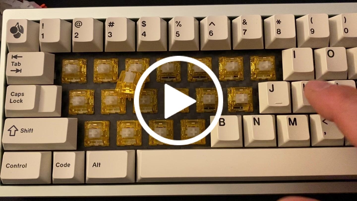 Customer video review of WINGTREE GOLDEN APPLE V2 TACTILE SWITCH FACTORY LUBED (10PCS)