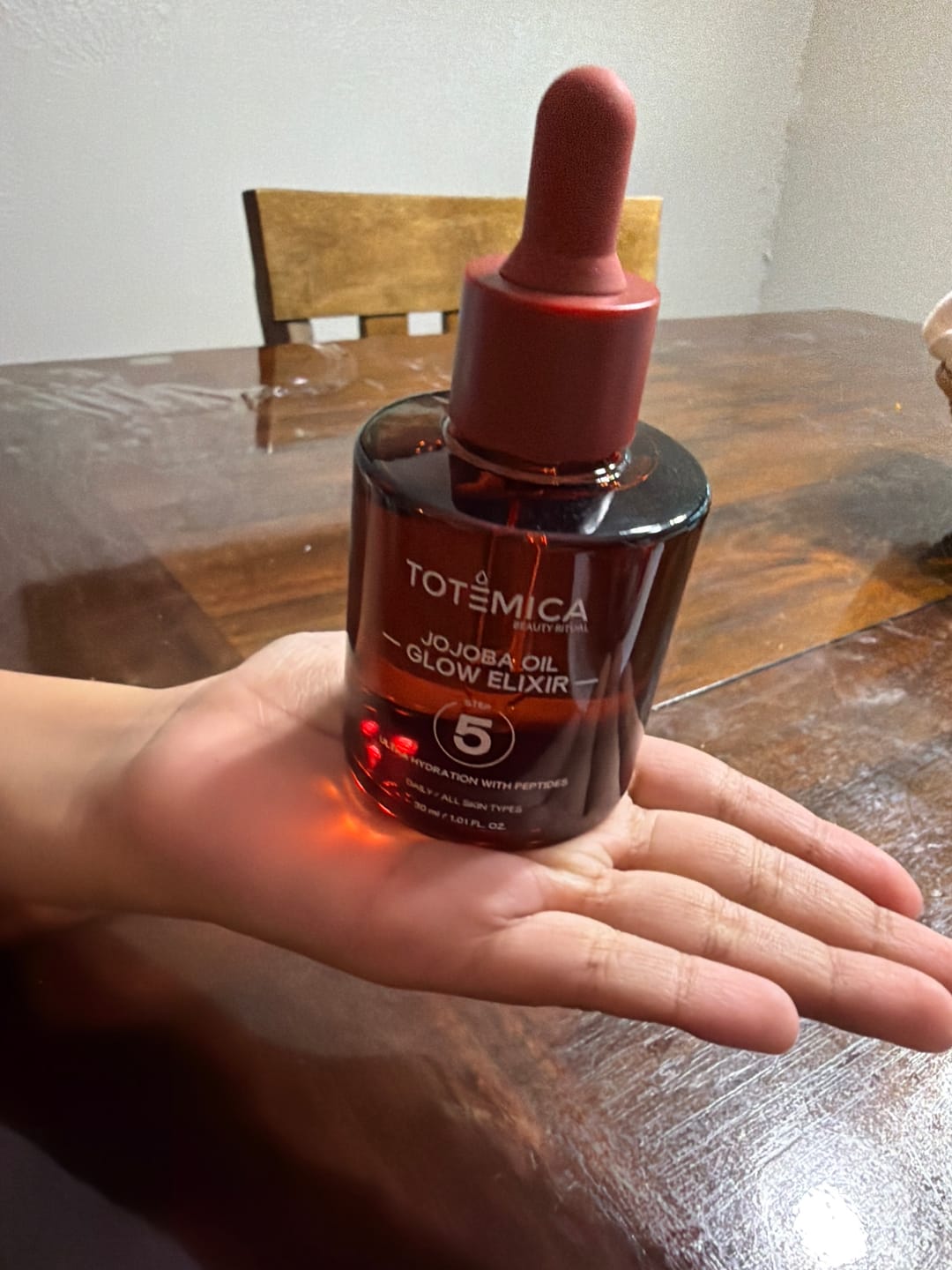 Customer photo review of Jojoba Oil Glow Elixir