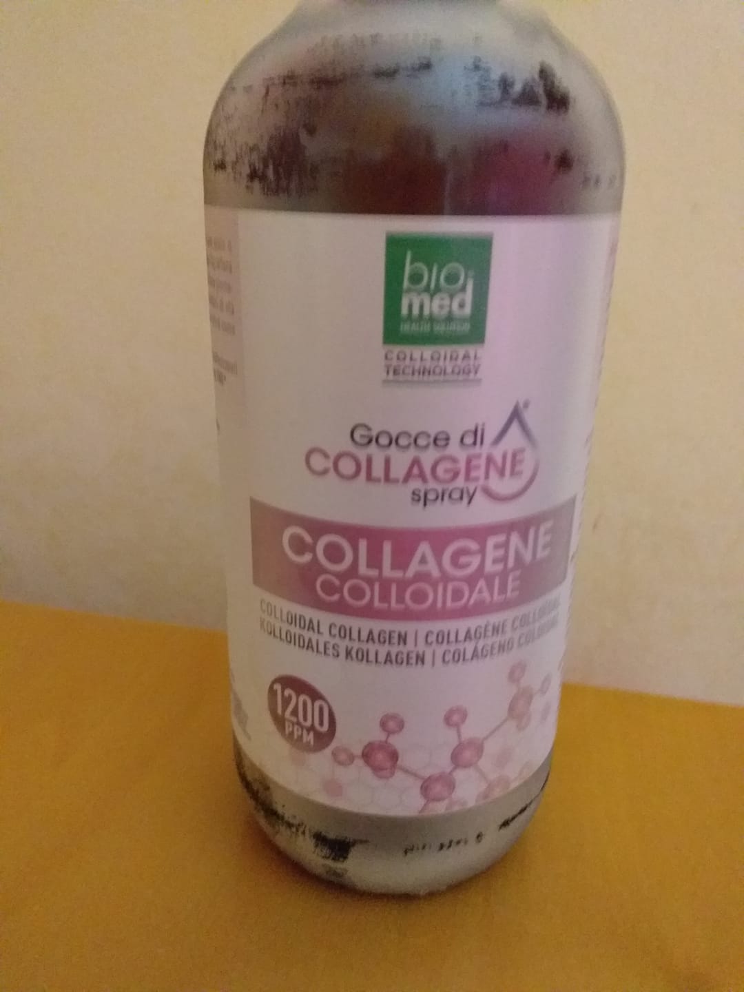 Customer photo review of Collagene colloidale spray sublinguale 1200 ppm - 500 ml