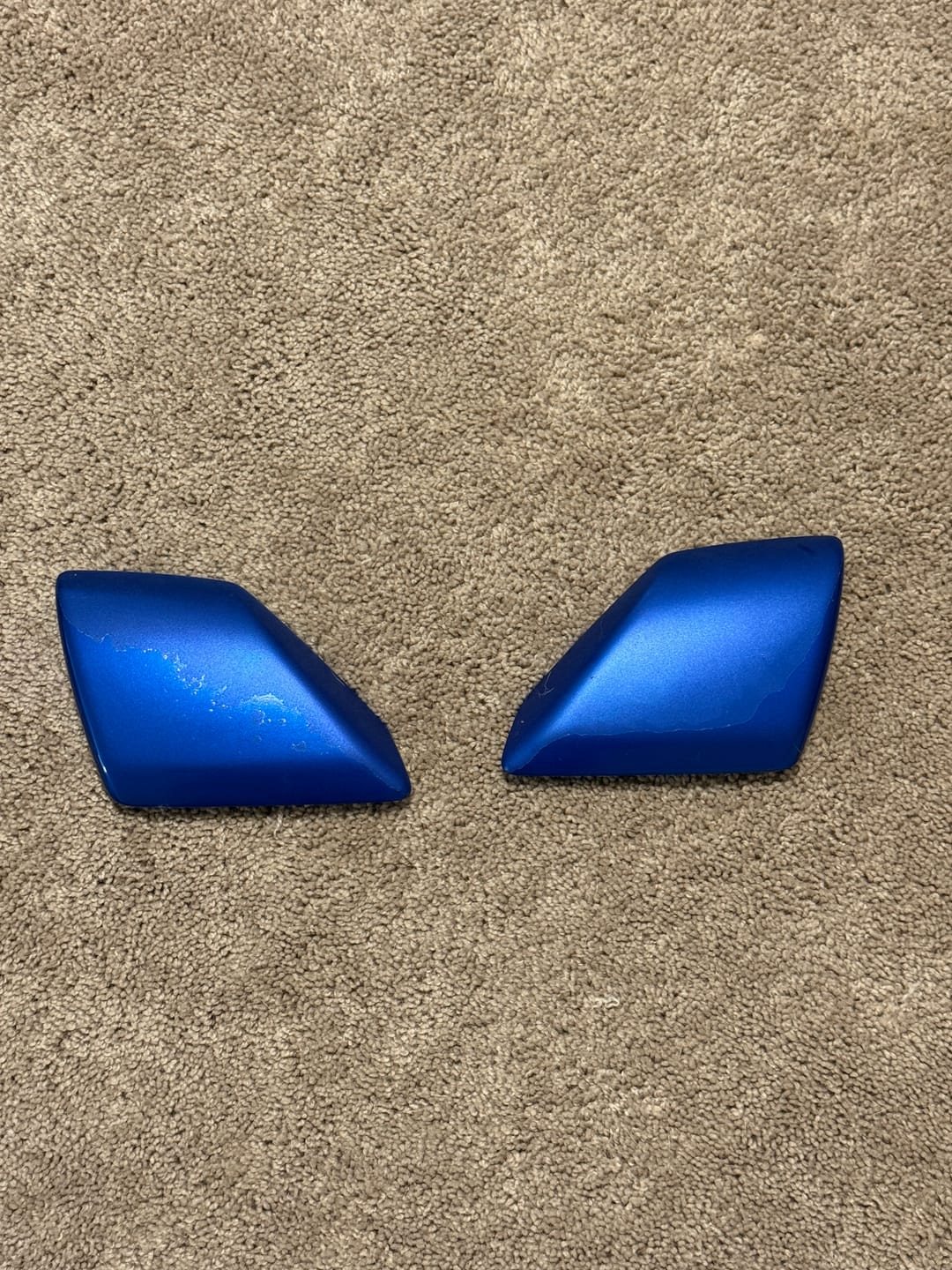 Customer photo review of Glossy Metallic Pearl Blue Vinyl Wrap
