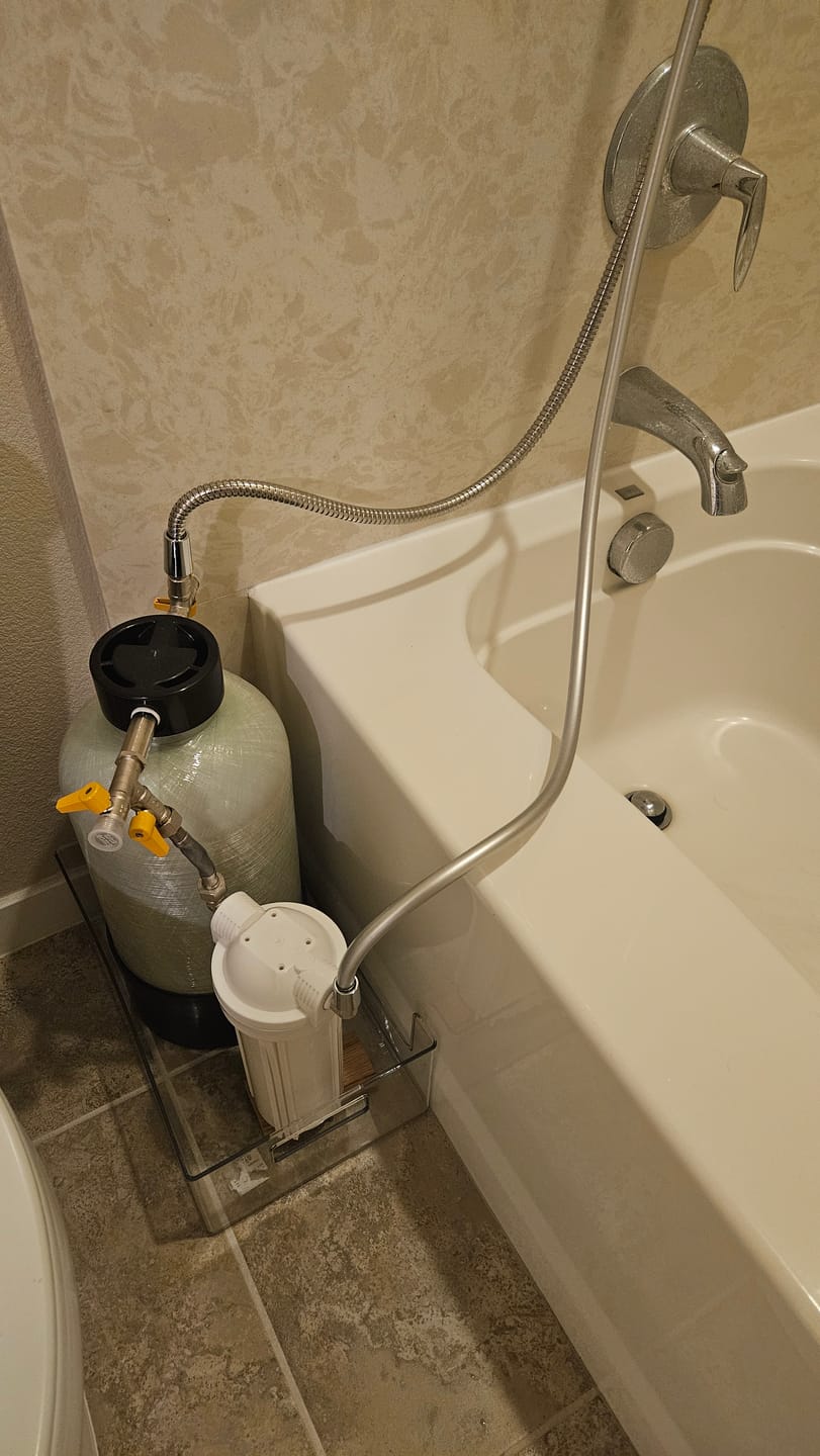 Customer photo review of Shower Water Softener System