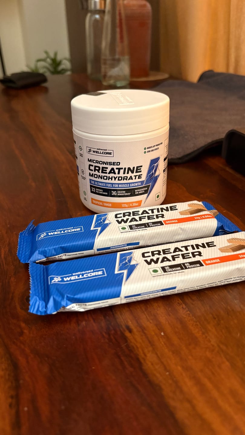 Customer photo review of Wellcore - Pure Micronised Creatine Monohydrate (122g, 33 Servings) Tropical Tango