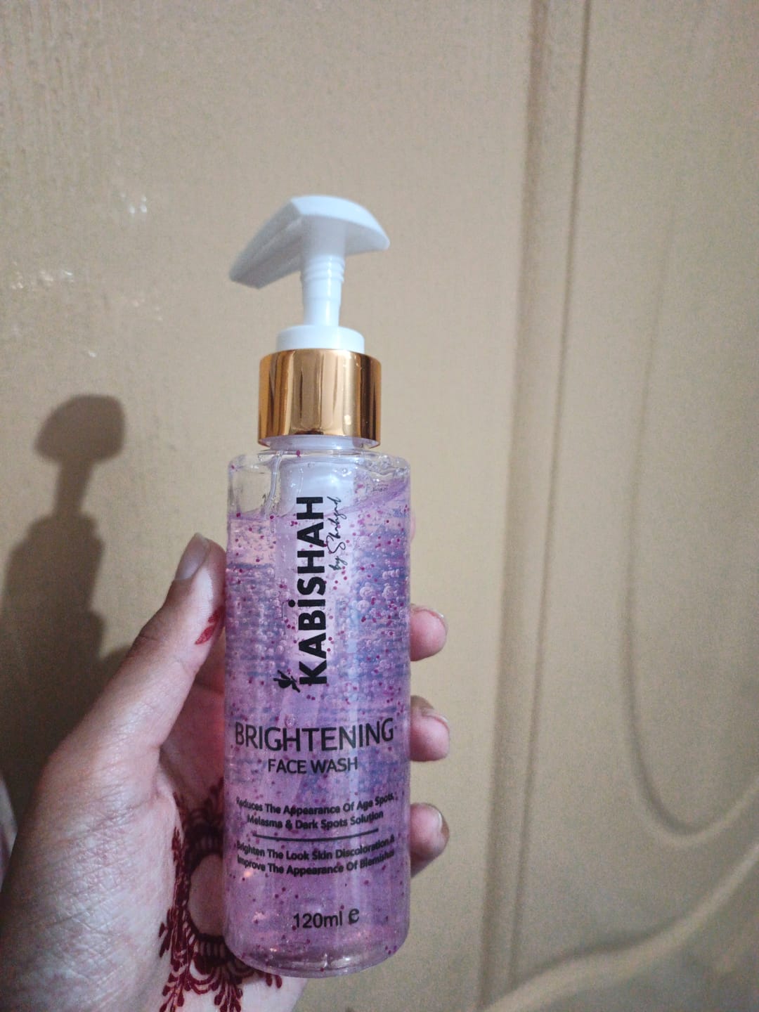 Customer photo review of LuminaBright Whitening Face Wash