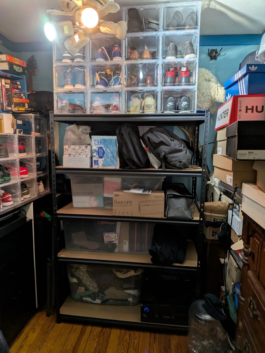 Customer photo review of Reibii 48.2" W x 24" D Heavy Duty Garage Shelving Units Load 3000LBS, Adjustable Steel Shelves for Garage Basement Warehouse