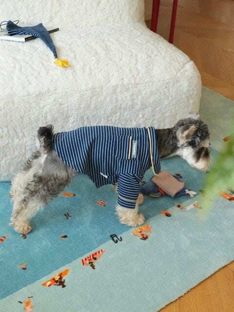 Customer photo review of Hit Snooze, Hooman Pajamas — Midnight Blue