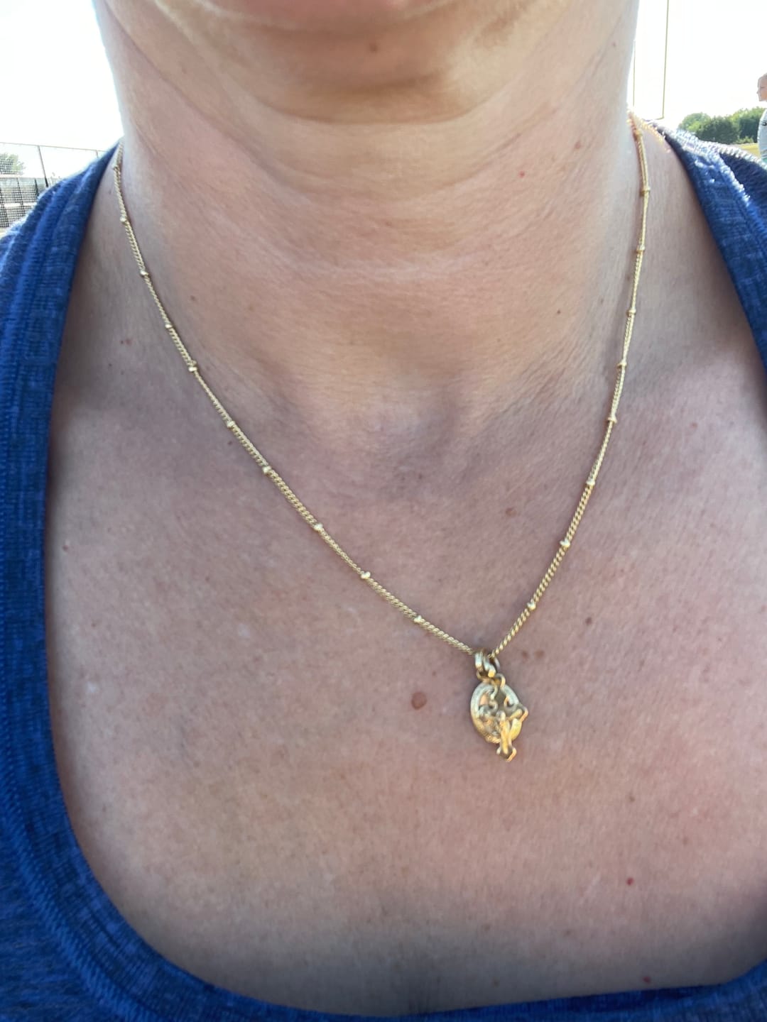 Customer photo review of 18K Gold Filled Satellite Chain Necklace