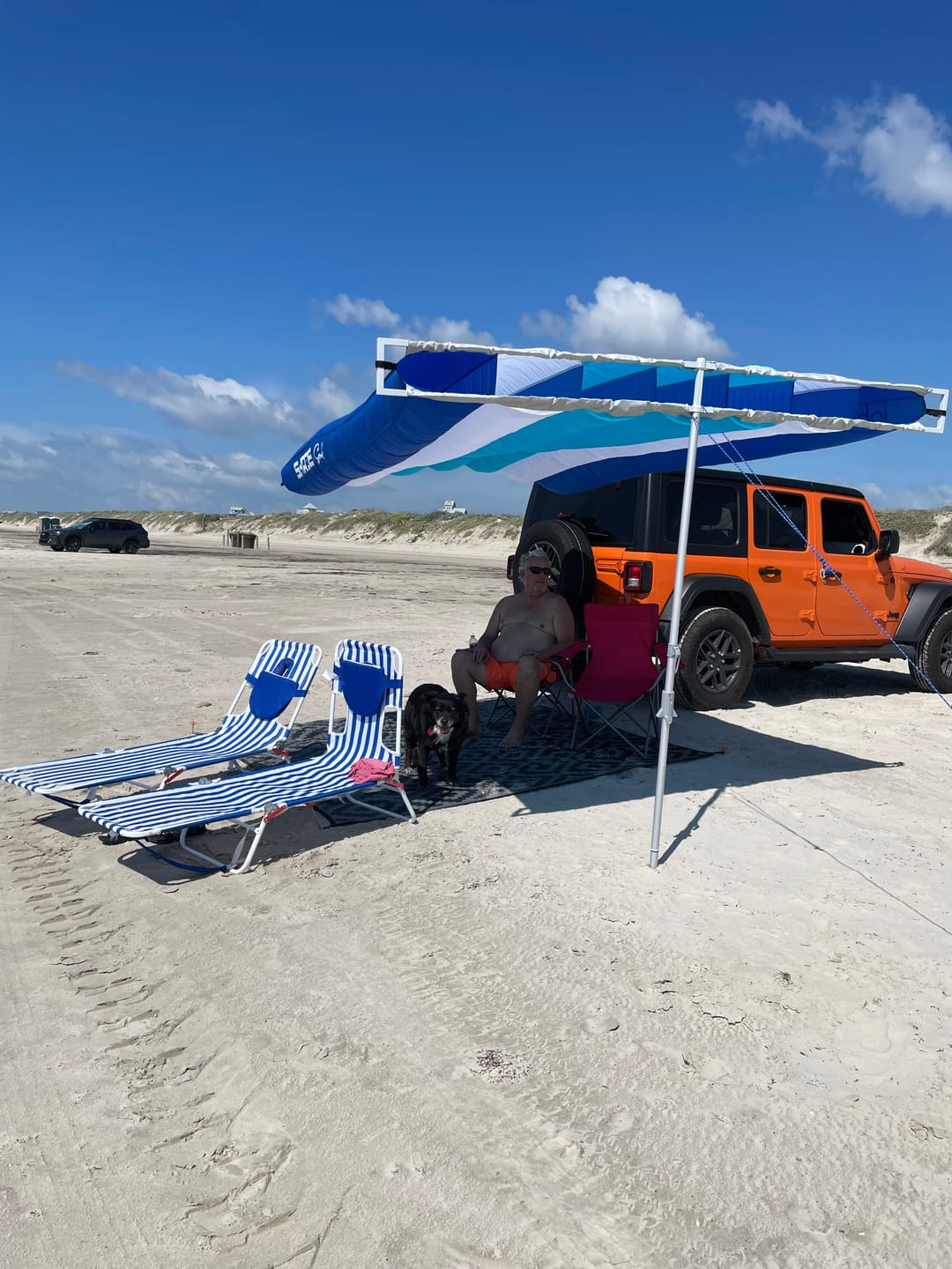 Customer photo review of ShadeSock - Wind-Inflating, Silent Beach Shade