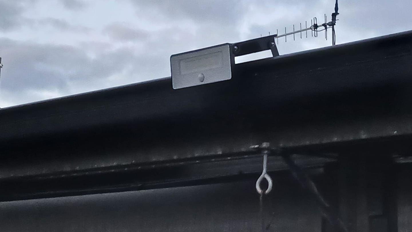 Customer photo review of Solar Sensor Light – 1600 Lumens