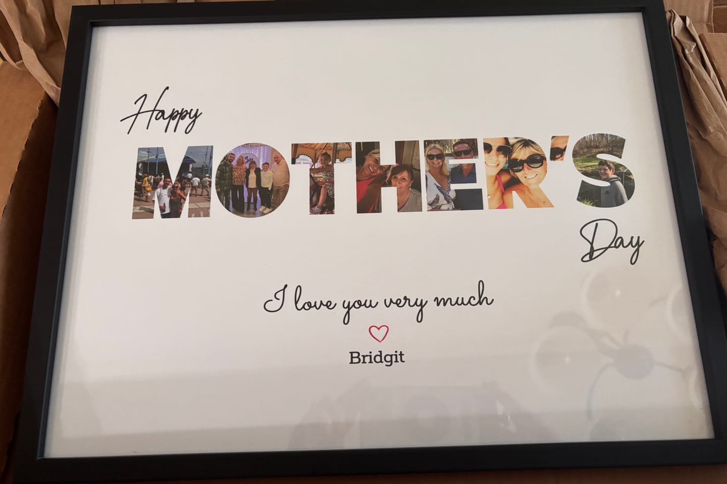 Customer photo review of Happy Mother's Day - Personalized Poster