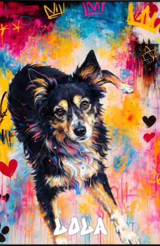 Customer photo review of Personalised Poster With Dog or Cat - Graffiti
