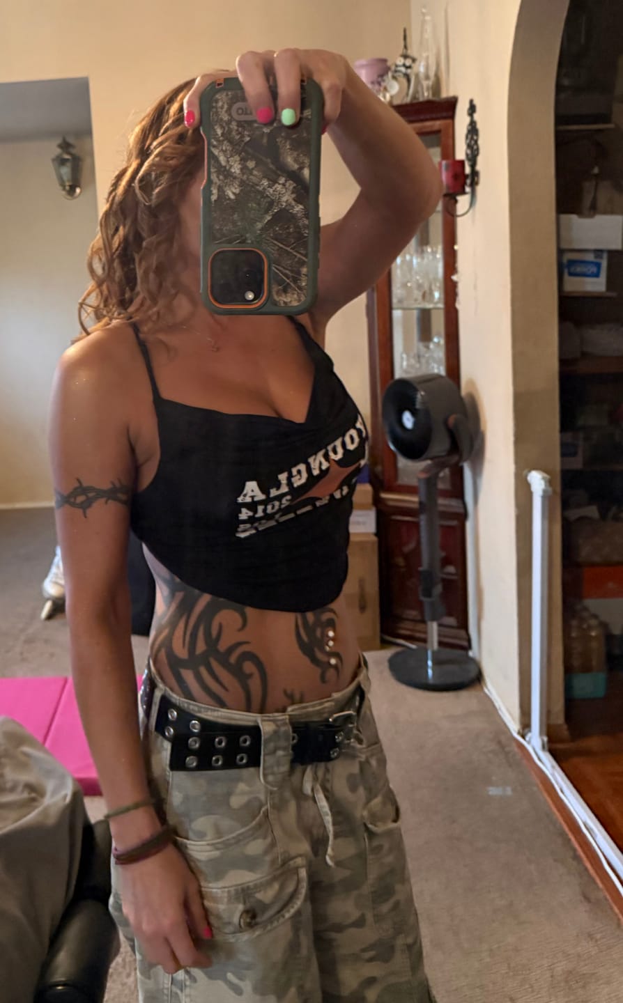 Customer photo review of W4334 Graphic Halter Top