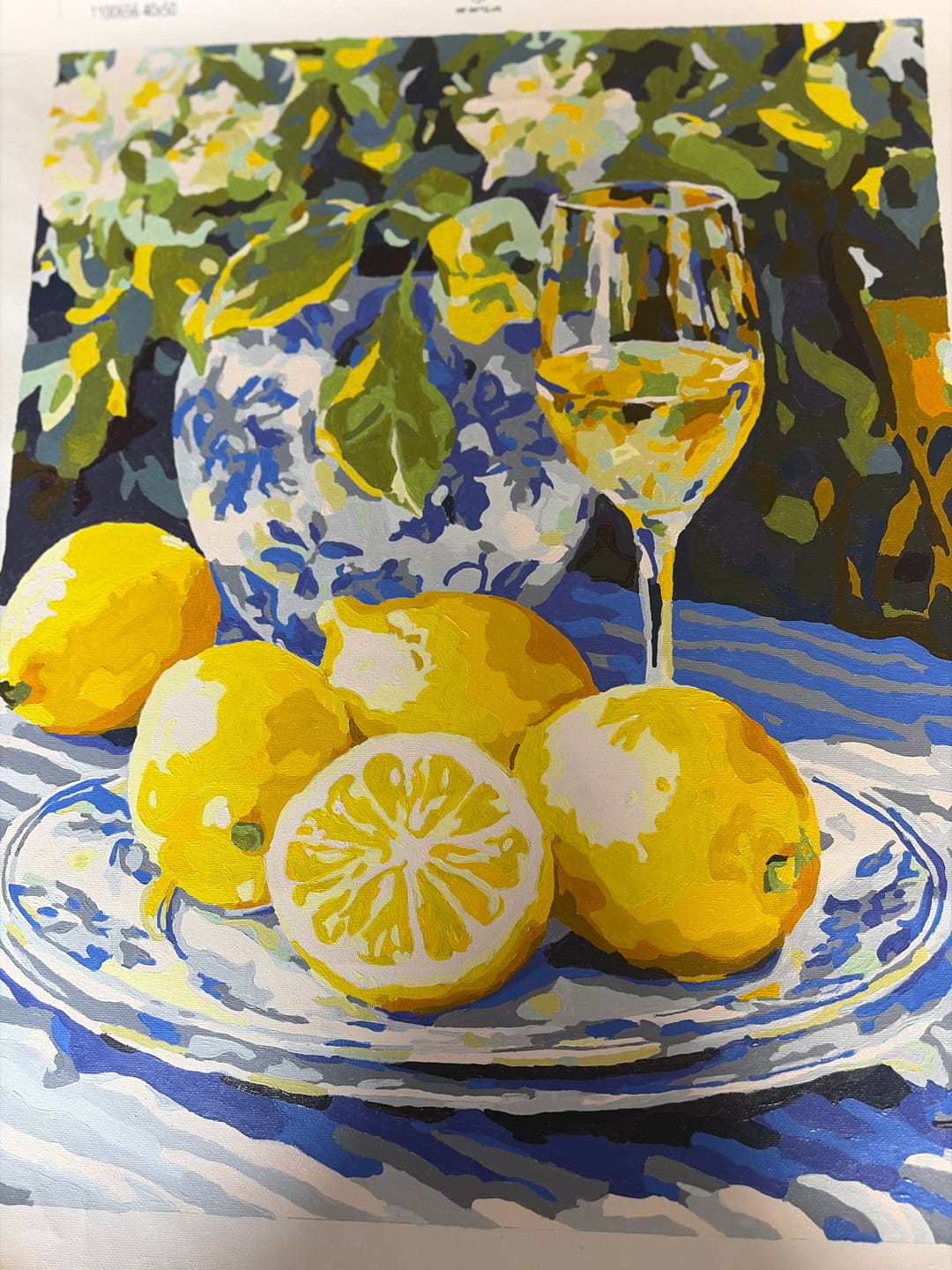 Customer photo review of Lemons and Wine | Paint by Numbers