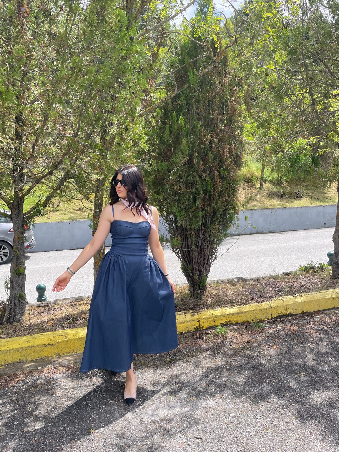 Customer photo review of Denim Corset midi φόρεμα