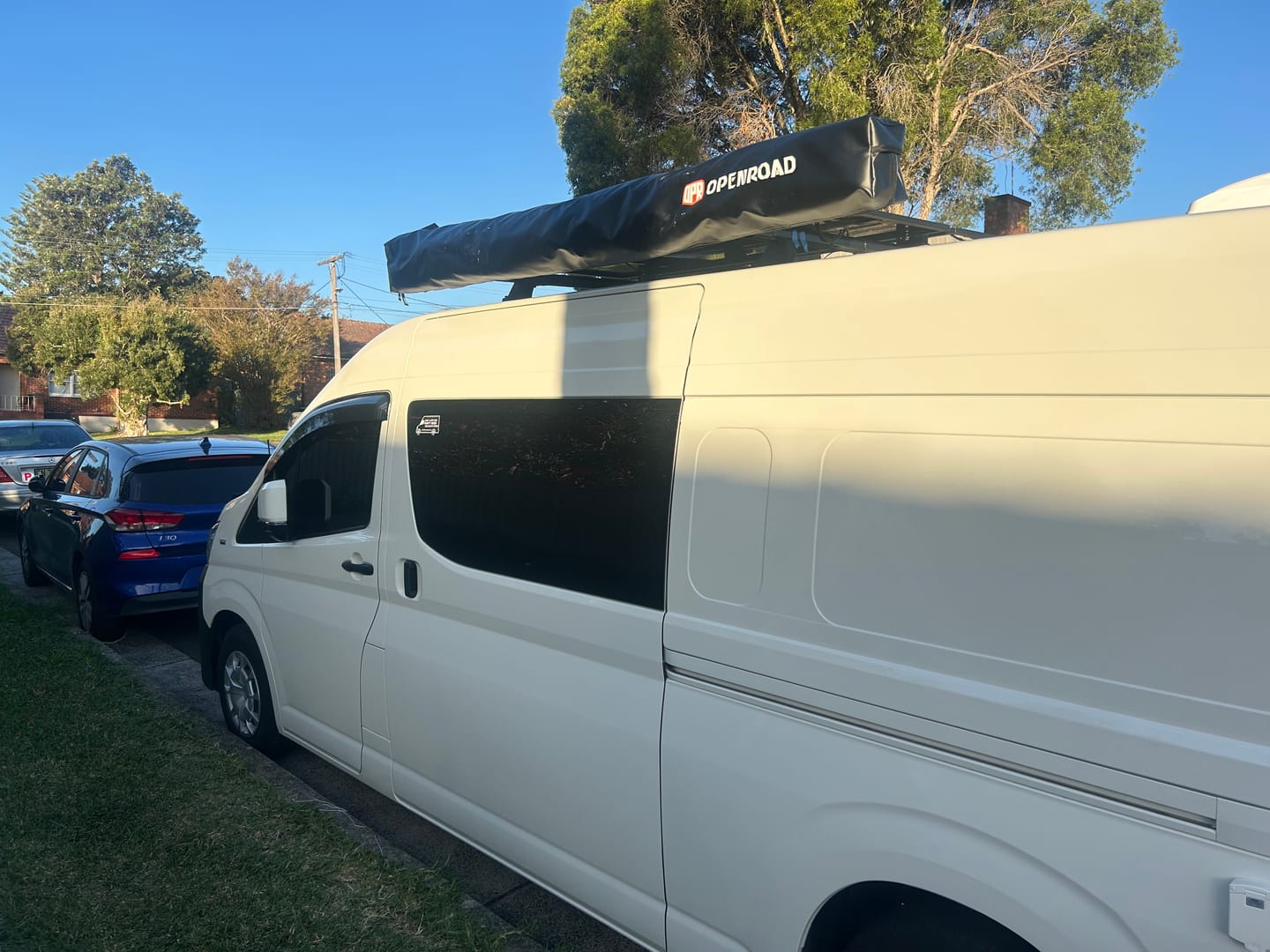 Customer photo review of OPENROAD 180 Free Standing Awning
