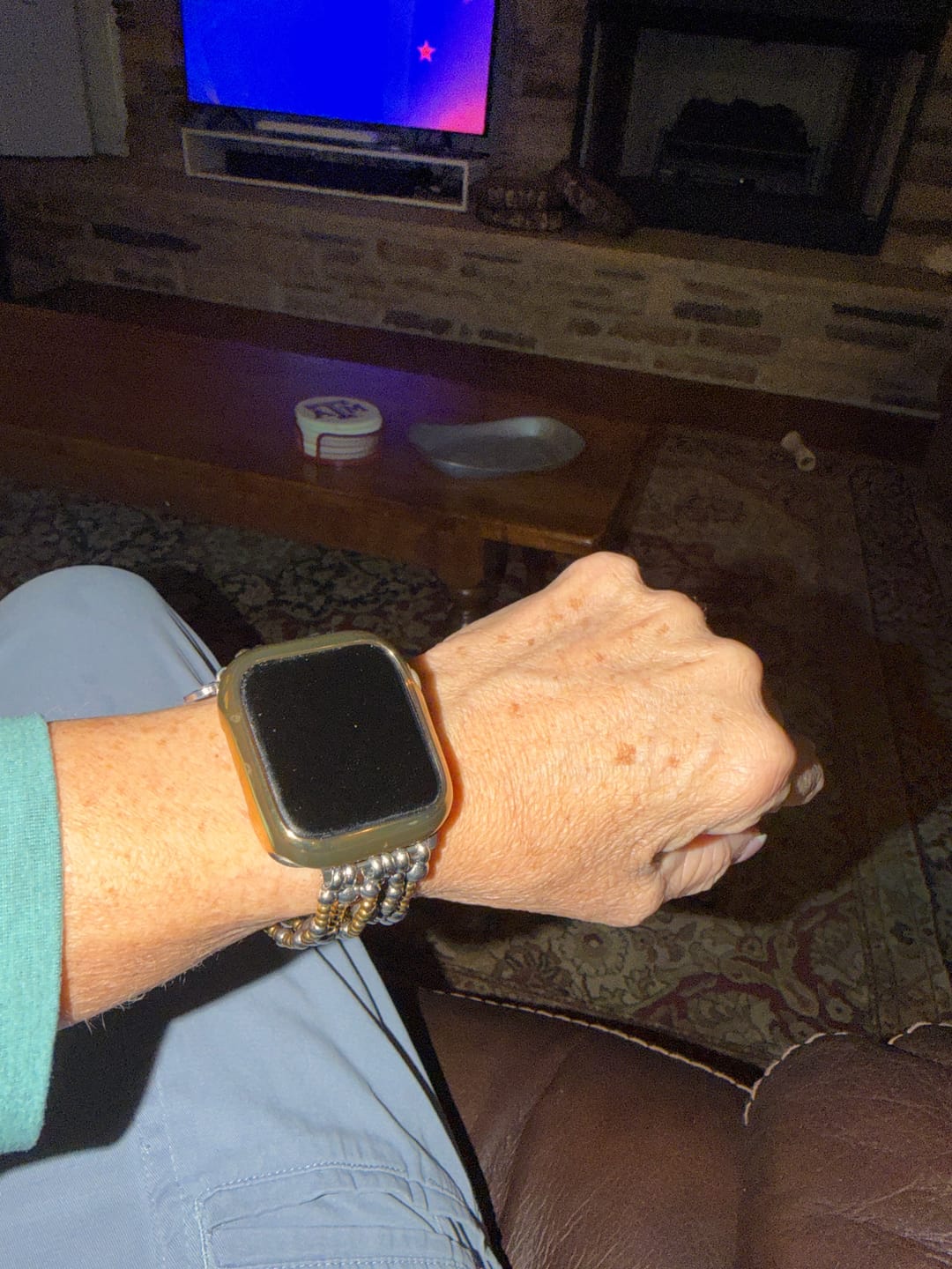 Customer photo review of Eternal Glow Stretch Apple Watch Strap