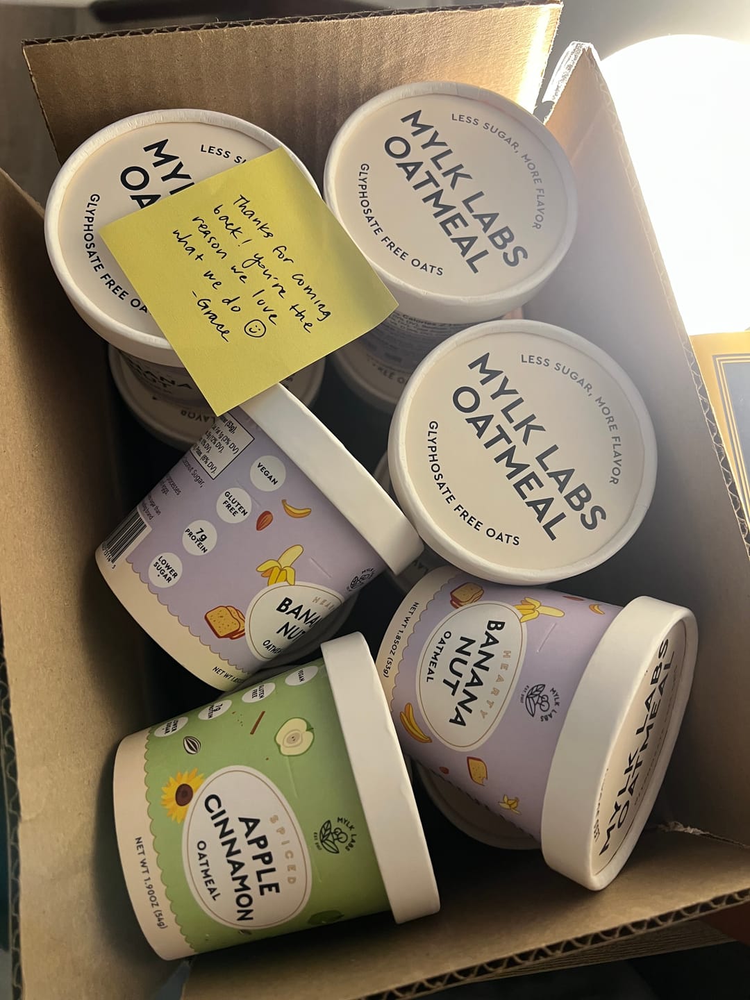 Customer photo review of Apple Cinnamon Oatmeal