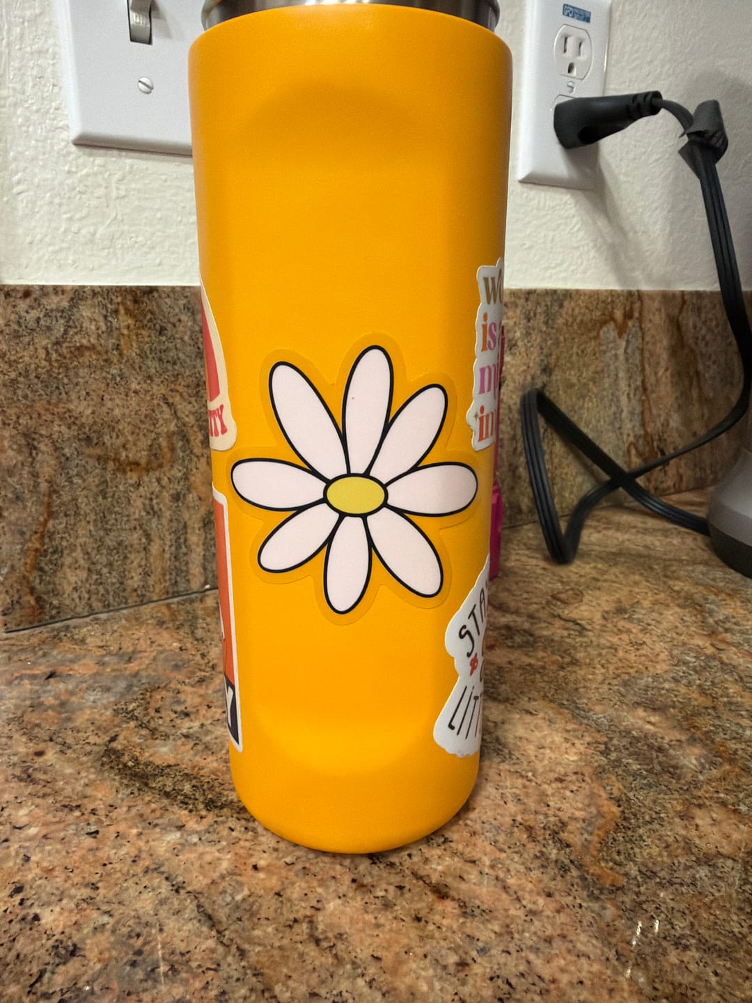 Customer photo review of Yellow Daisy Aesthetic Clear Sticker