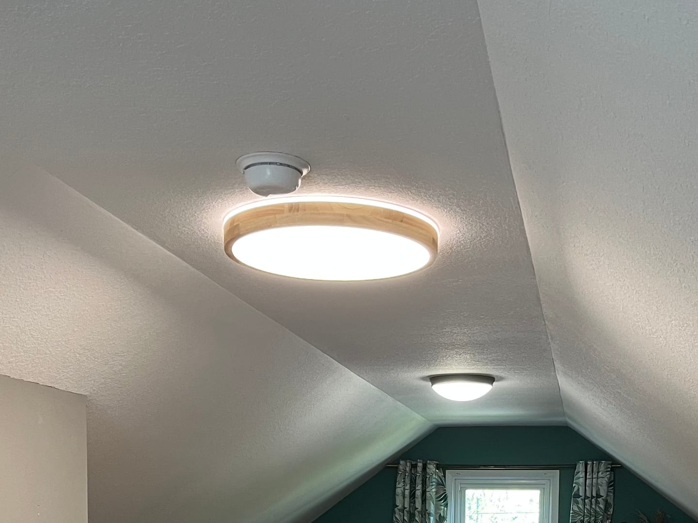 Customer photo review of Round LED Wood Flush Mount Light