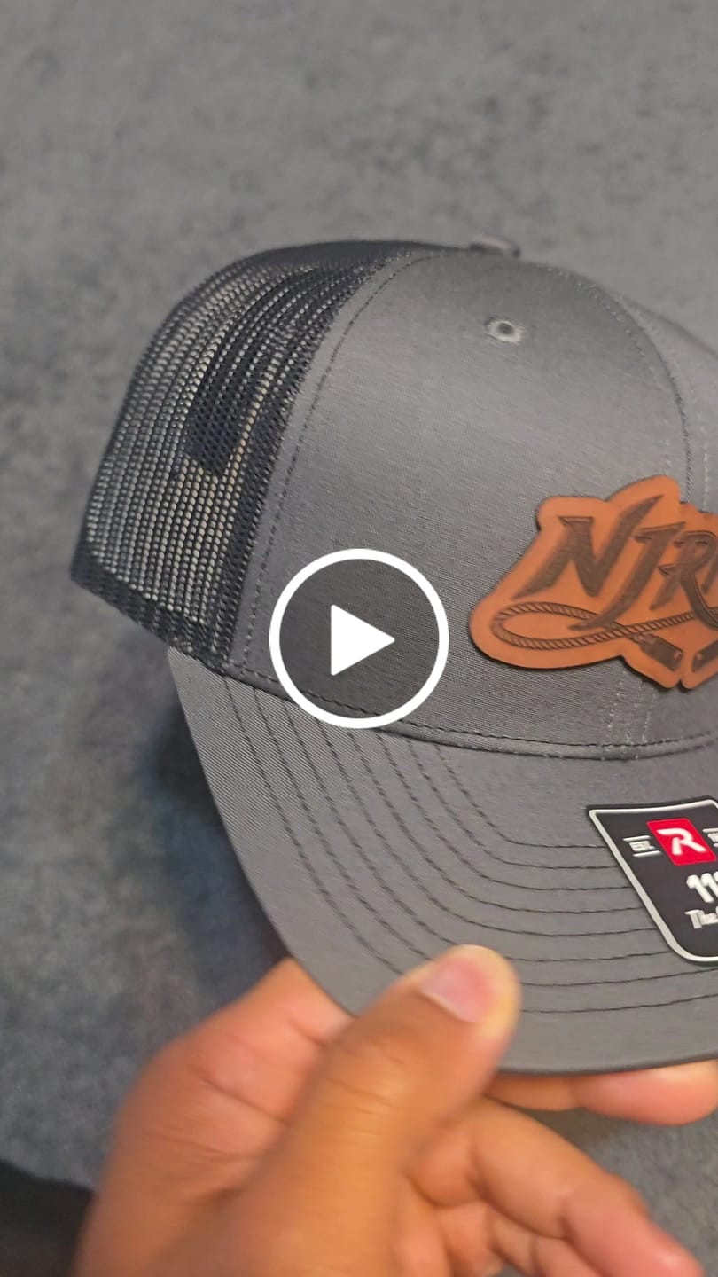 Customer video review of Custom Leather Patch Trucker Hat - Richardson 112