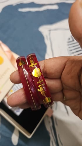 Customer photo review of Anmol Bandhan Gold Bangles –  Love & Togetherness crafted in Gold