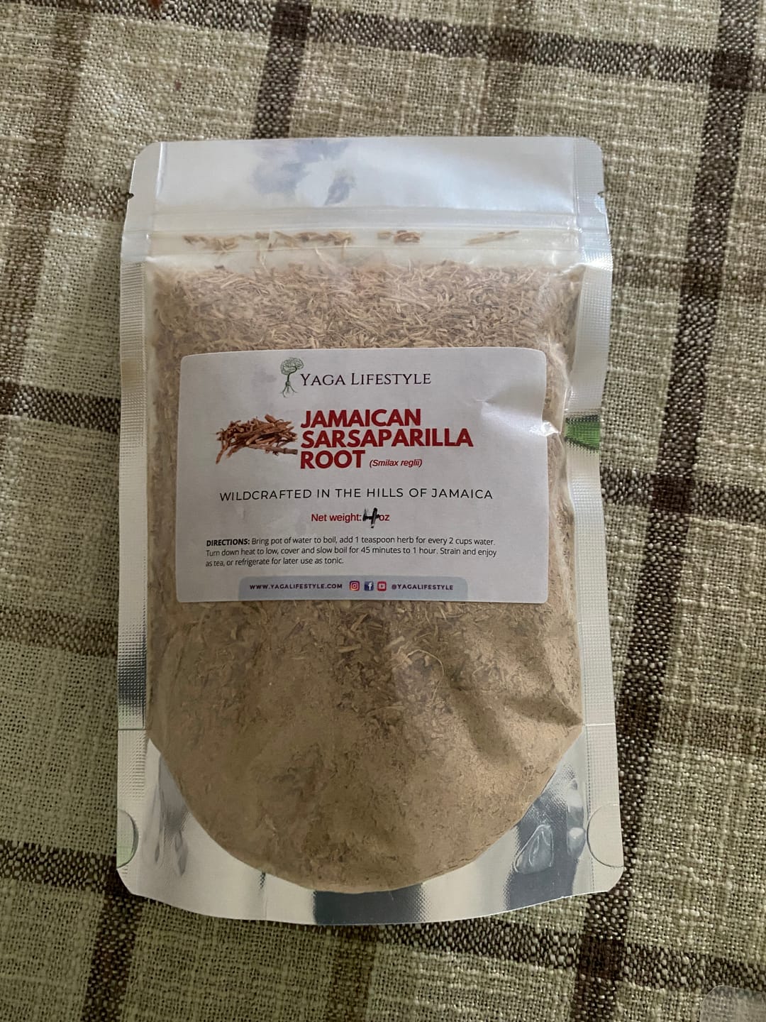 Customer photo review of Jamaican Sarsaparilla Root (Coarse Powder)