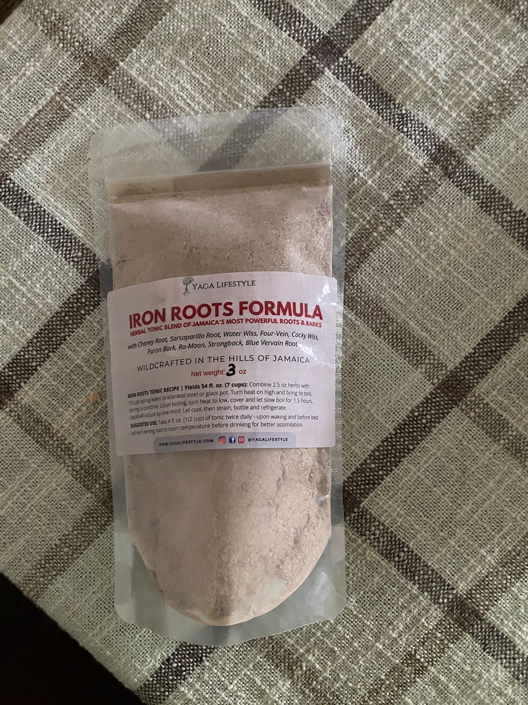 Customer photo review of Iron Lion Powder | Jamaican Roots Tonic Supplement with Sarsaparilla, Chaney Root (Cocolmeca), Strongback, Allman Strength
