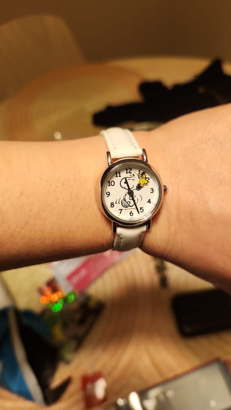 Customer photo review of Reloj Q&Q JDM P003-314 Peanuts Snoopy Mini 26mm