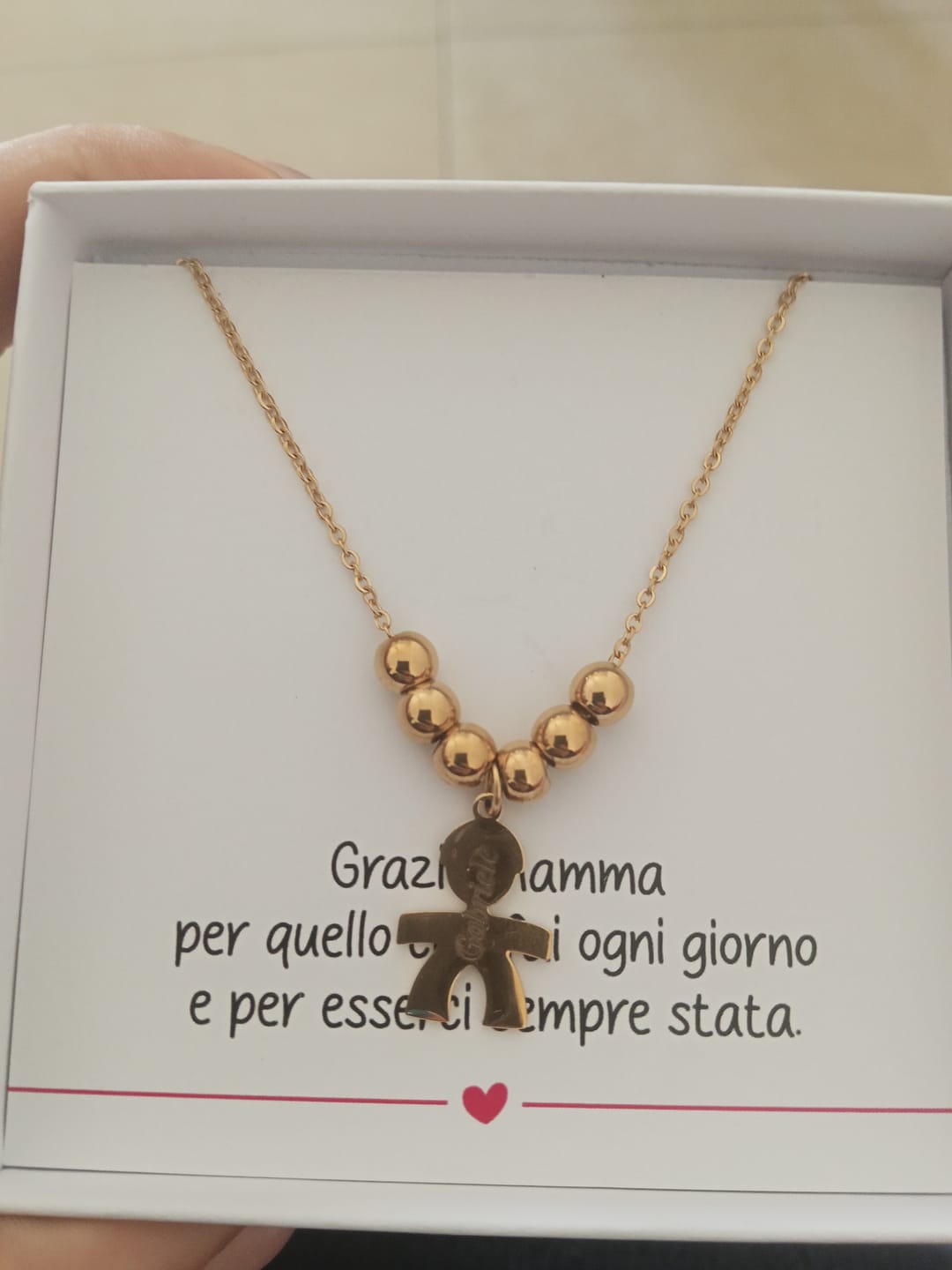 Customer photo review of Collana con bambini - I Miei Tesori