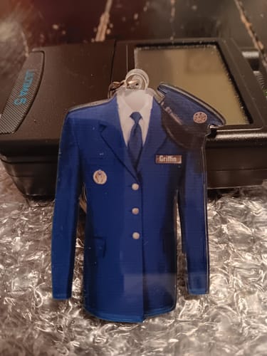 Customer photo review of Airforce Uniform Personalized Acrylic Keychain