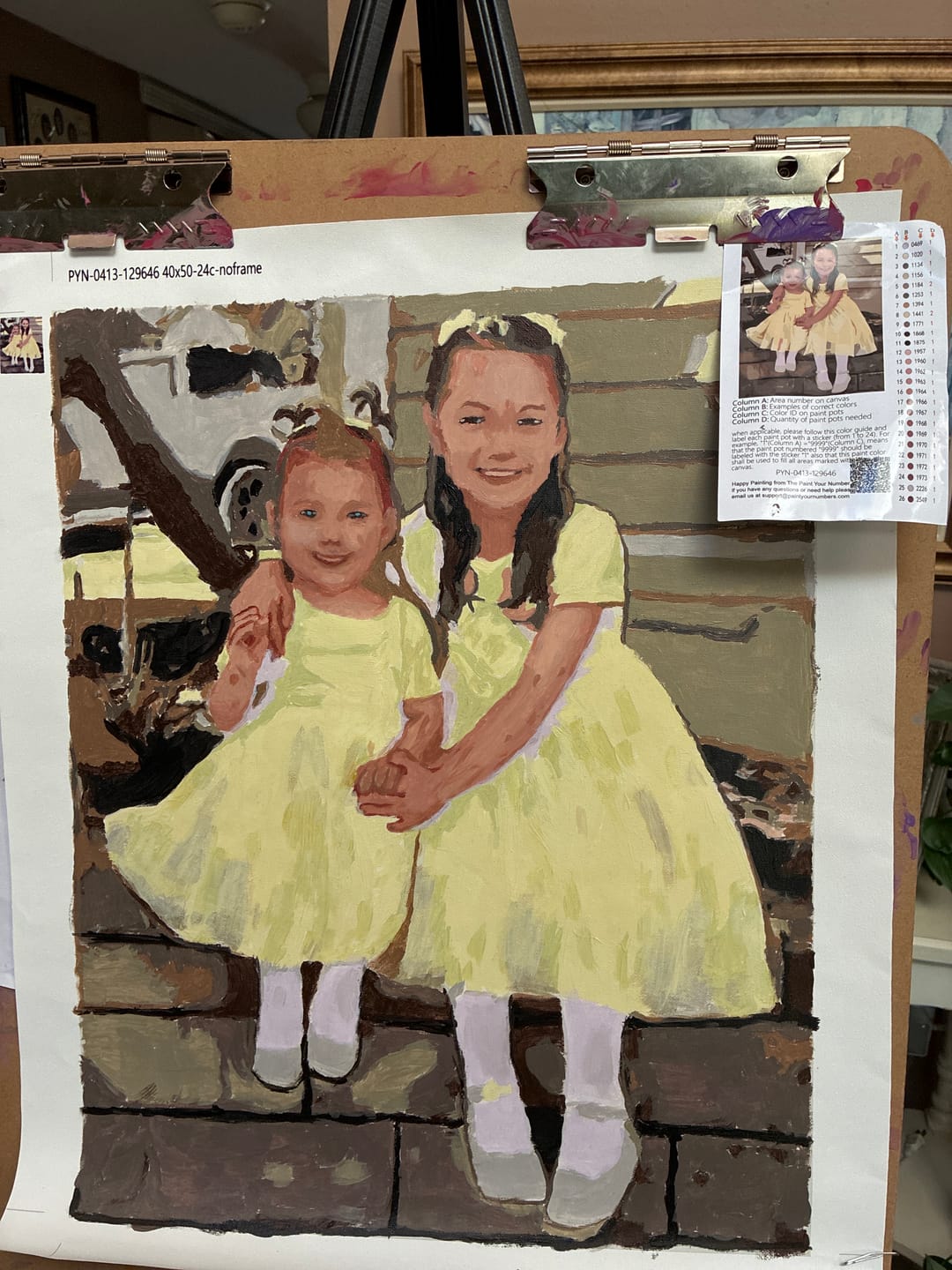 Customer photo review of Custom Paint By Numbers Kit